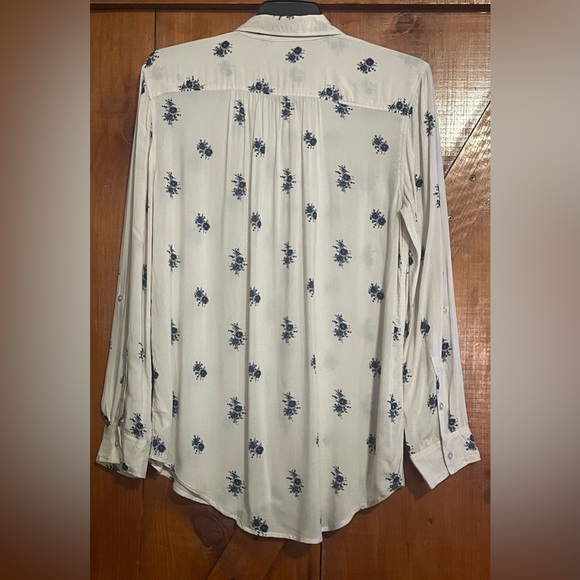 Joe Fresh Long Sleeve Button Down Floral Shirt Sz L - Picture 10 of 14